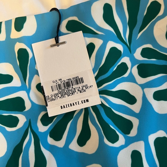 Daze Dayz JJOKBIT Mini Skirt Blue - Picture 4 of 5